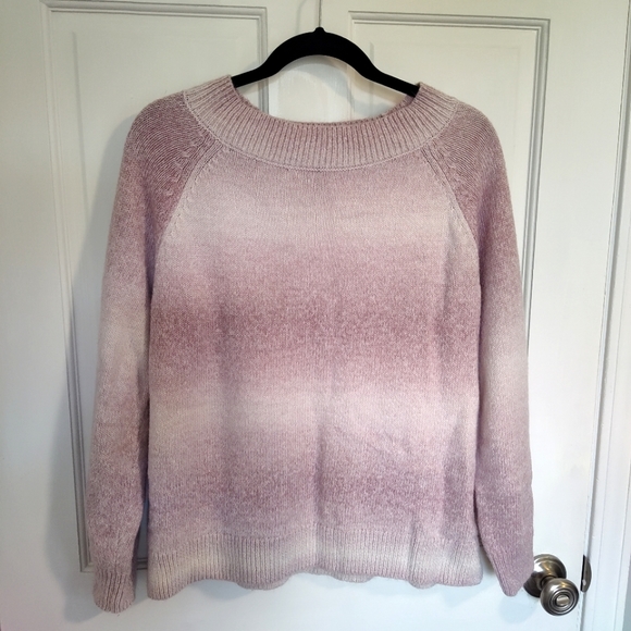 Chaps Size Large Boat Neck Pink Sweater - Picture 1 of 7